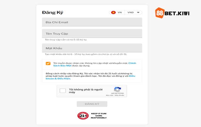 Đảm bảo cung cấp đúng, đủ thông tin đăng ký KUBET